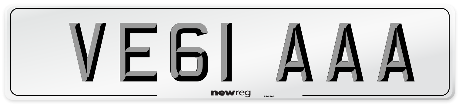 VE61 AAA Number Plate from New Reg